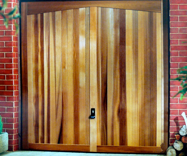 Wood effect garage door.
