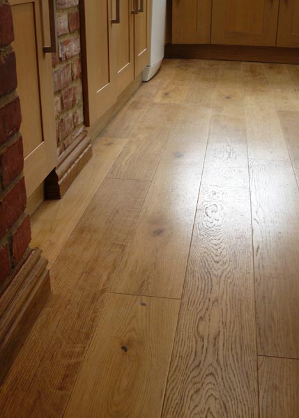 Solid oak flooring.